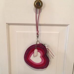 Heart shaped Coach wristlet ❤️